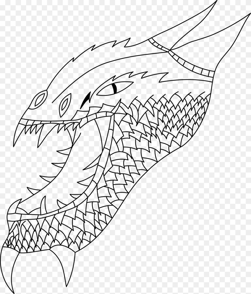 Dibujos Faciles Dragones, Gray Free Png