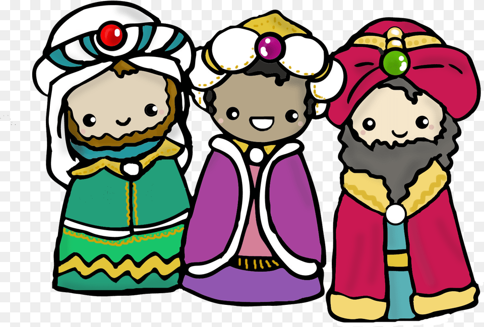 Dibujos Kawaii De Los Reyes Magos, Baby, Book, Comics, Person Free Png Download