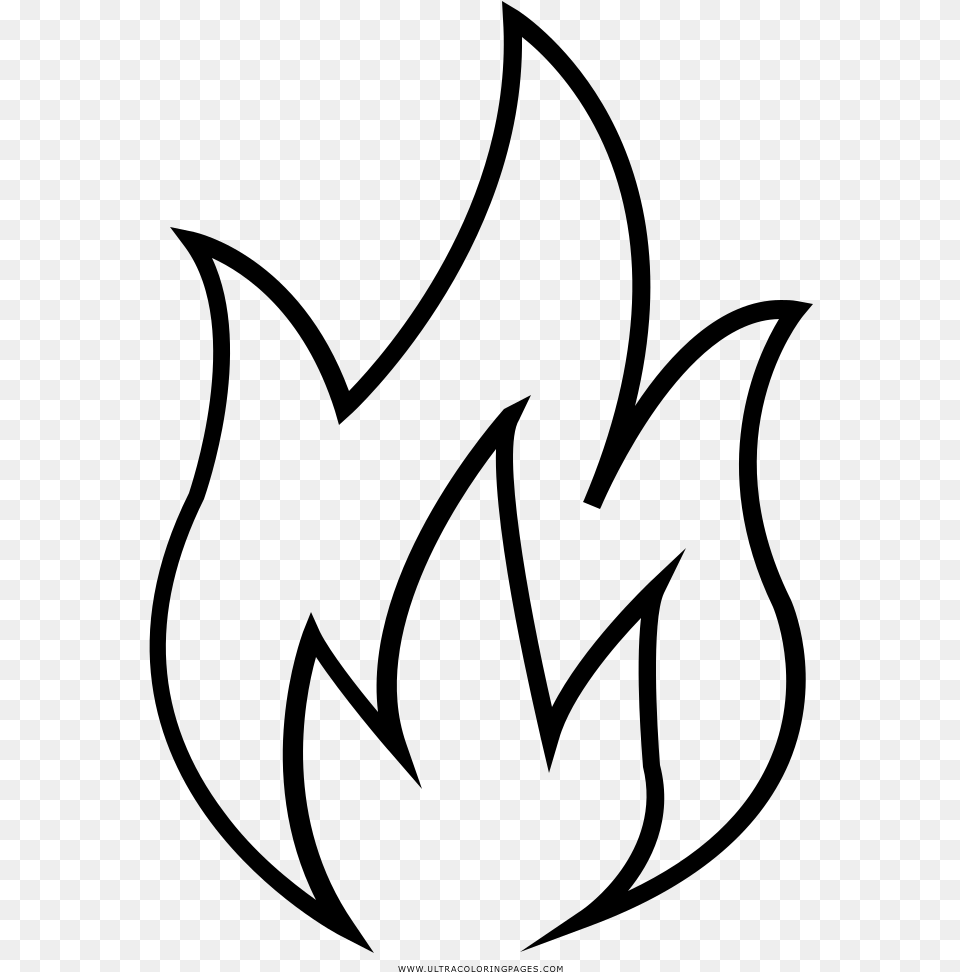 Dibujos Para Colorear Elementor Fuego Llamas De Fuego Para Dibujar, Gray Png