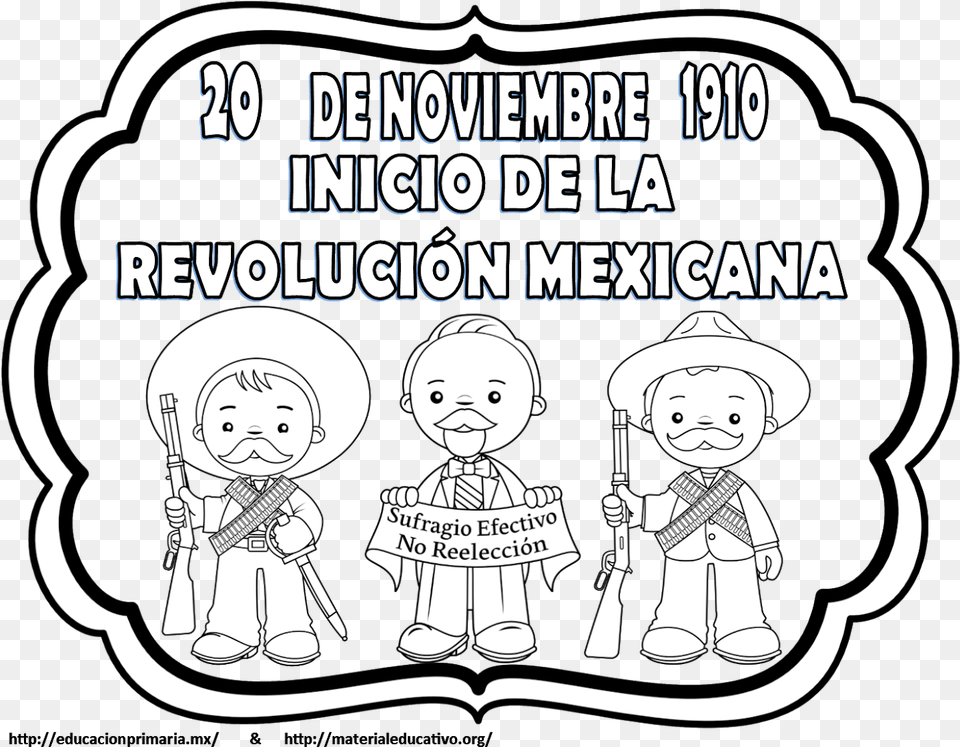 Dibujos Para Colorear Revolucin Mexicana Personajes De La Revolucion Mexicana Para Colorear, Publication, Book, Comics, Poster Free Png