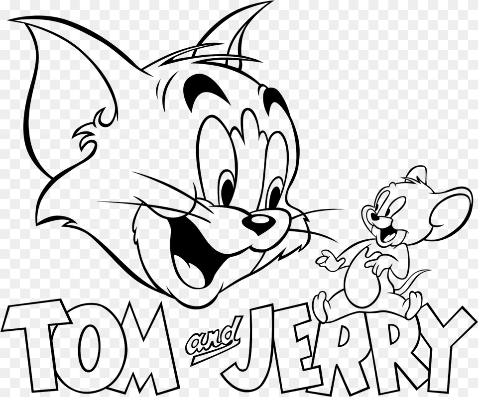 Dibujos Para Imprimir Tom Tom And Jerry Clipart Black And White, Gray Free Png Download