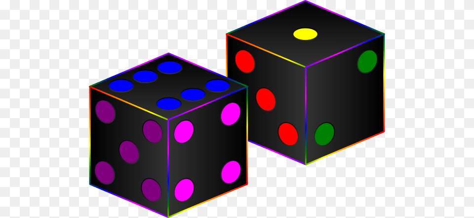 Dice Clipart Colourful, Game Png