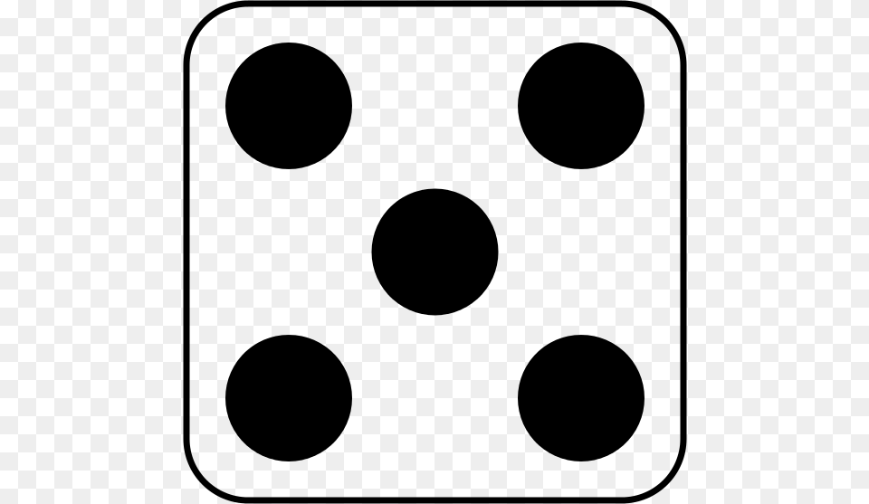 Dice Clipart Five, Gray Free Png Download