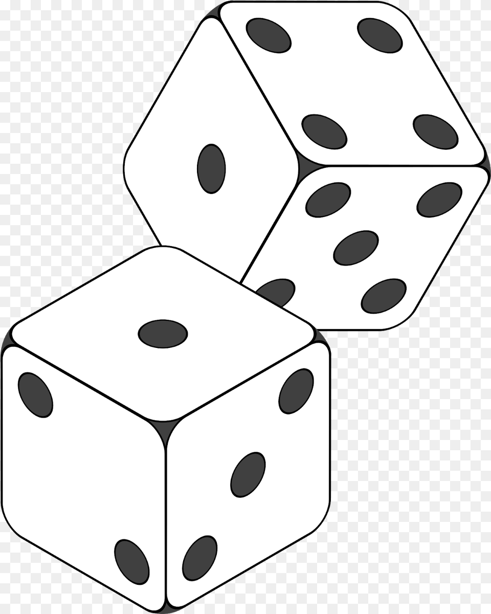 Dice Clipart Math Counter White Dice Black Background, Game Png Image
