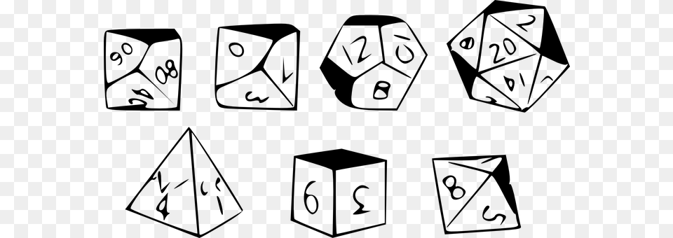 Dice Cube Gaming Platonic Solids Numbers D Rpg Dice, Gray Png Image