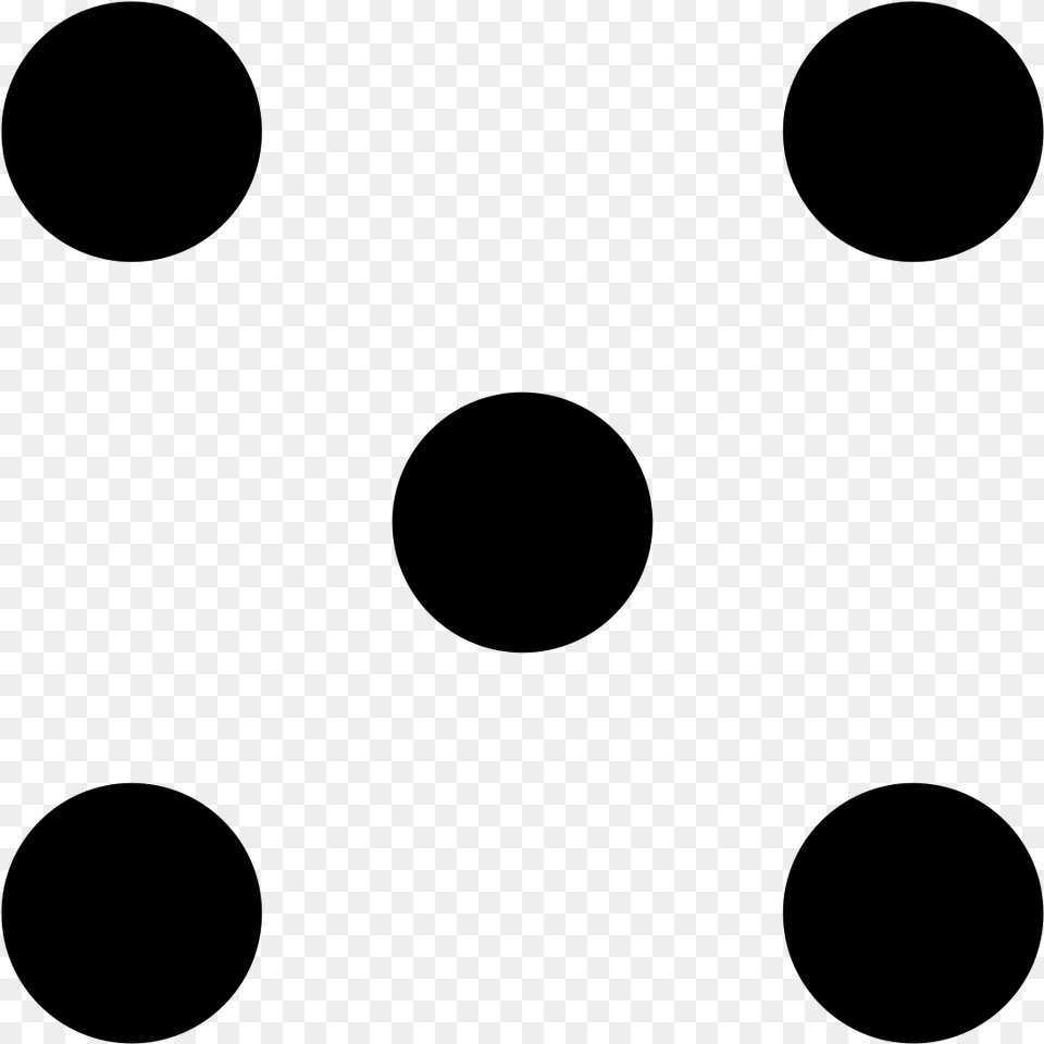 Dice Dots Clipart 5 Dice Dots, Gray Png Image