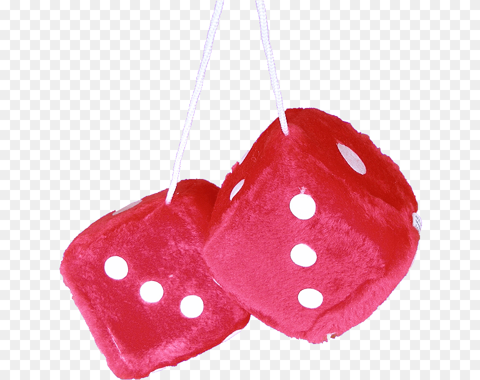 Dice Fuzzy Red Fur White Dots Pink Fluffy Dice, Accessories, Bag, Handbag, Game Free Transparent Png