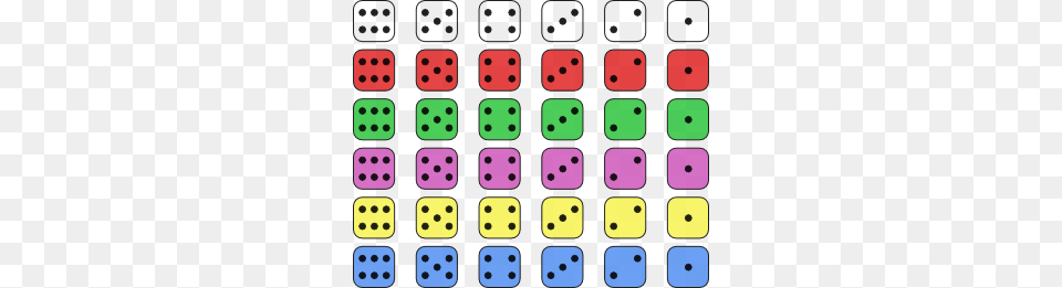 Dice In A Row Clipart, Computer, Computer Hardware, Computer Keyboard, Electronics Free Png Download