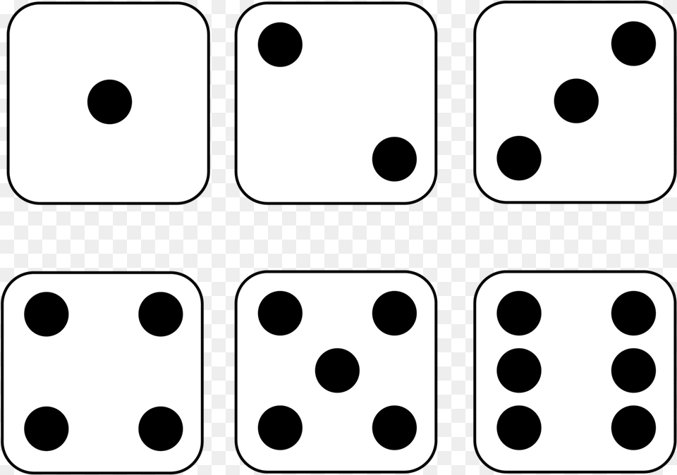 Dice Number Clipart Picture Black And White Download Printable Dice Template With Dots, Game Png Image