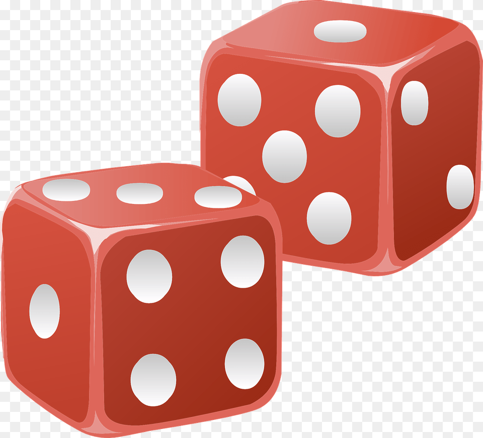 Dice Red Cubes Die Shapes Two Objects Games Red Dice Clipart Transparent Background, Game Png