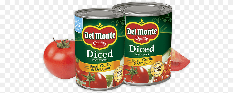 Diced Tomatoes With Basil Garlic Amp Oregano Diced Tomatoes With Garlic And Olive Oil, Aluminium, Tin, Can, Canned Goods Png Image