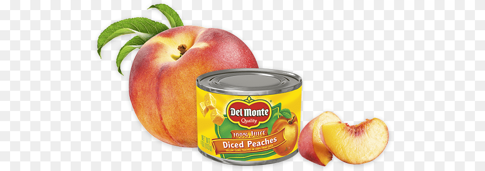 Diced Yellow Cling Peaches In 100 Juice Del Monte 100 Calories Sliced Peaches, Food, Fruit, Peach, Plant Png