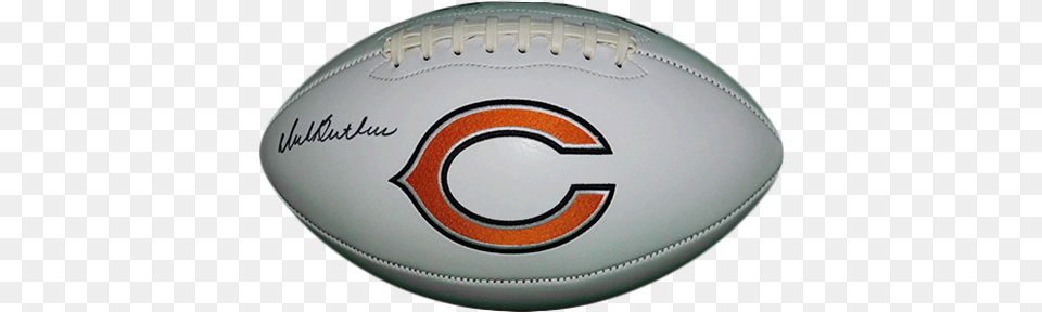 Dick Butkus Autographed Chicago Bears Logo Football Jsa Coa Mini Rugby, Ball, Rugby Ball, Sport Free Png Download