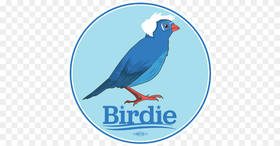 Dick Butt Silver Digital Palms Bernie Sanders Bird Sticker, Animal, Jay, Finch Png Image