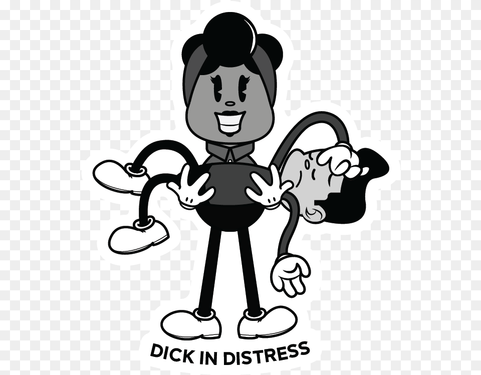 Dick In Distress Cartoon, Stencil, Sticker, Person, Head Png