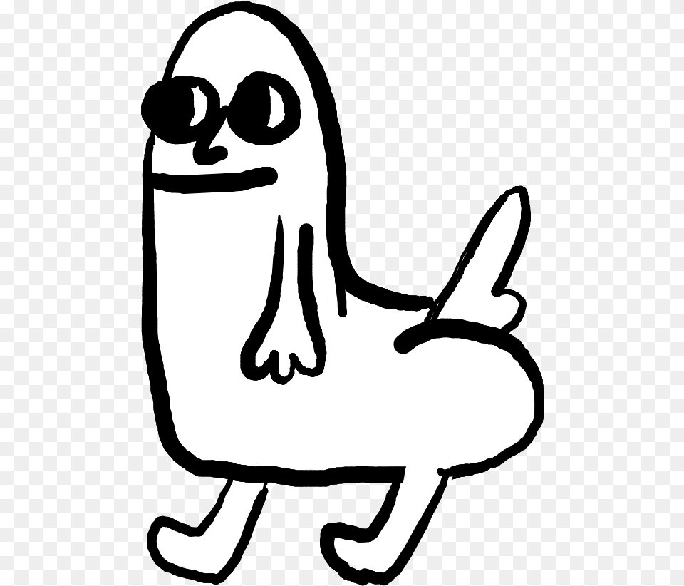 Dickbutt Line Art, Stencil, Person, Smoke Pipe Free Png Download