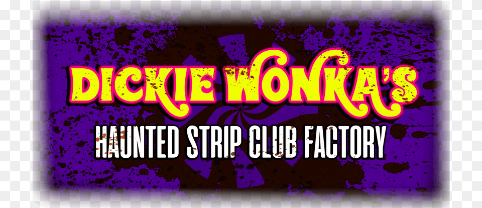 Dickie Wonka S Haunted Strip Club Factory At Strip Graphic Design, Purple, Light Free Png