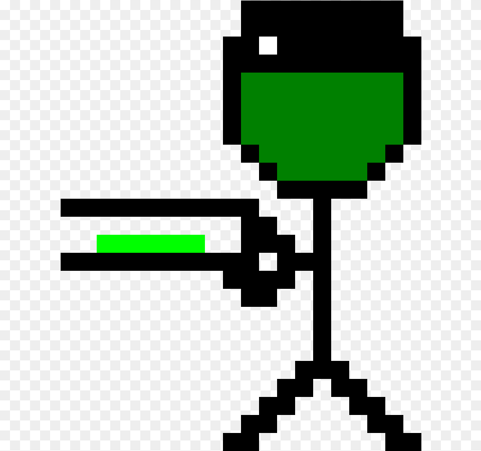 Dictator W Laser Gatling Gun Evil Pixel Art Robot, Green Free Transparent Png