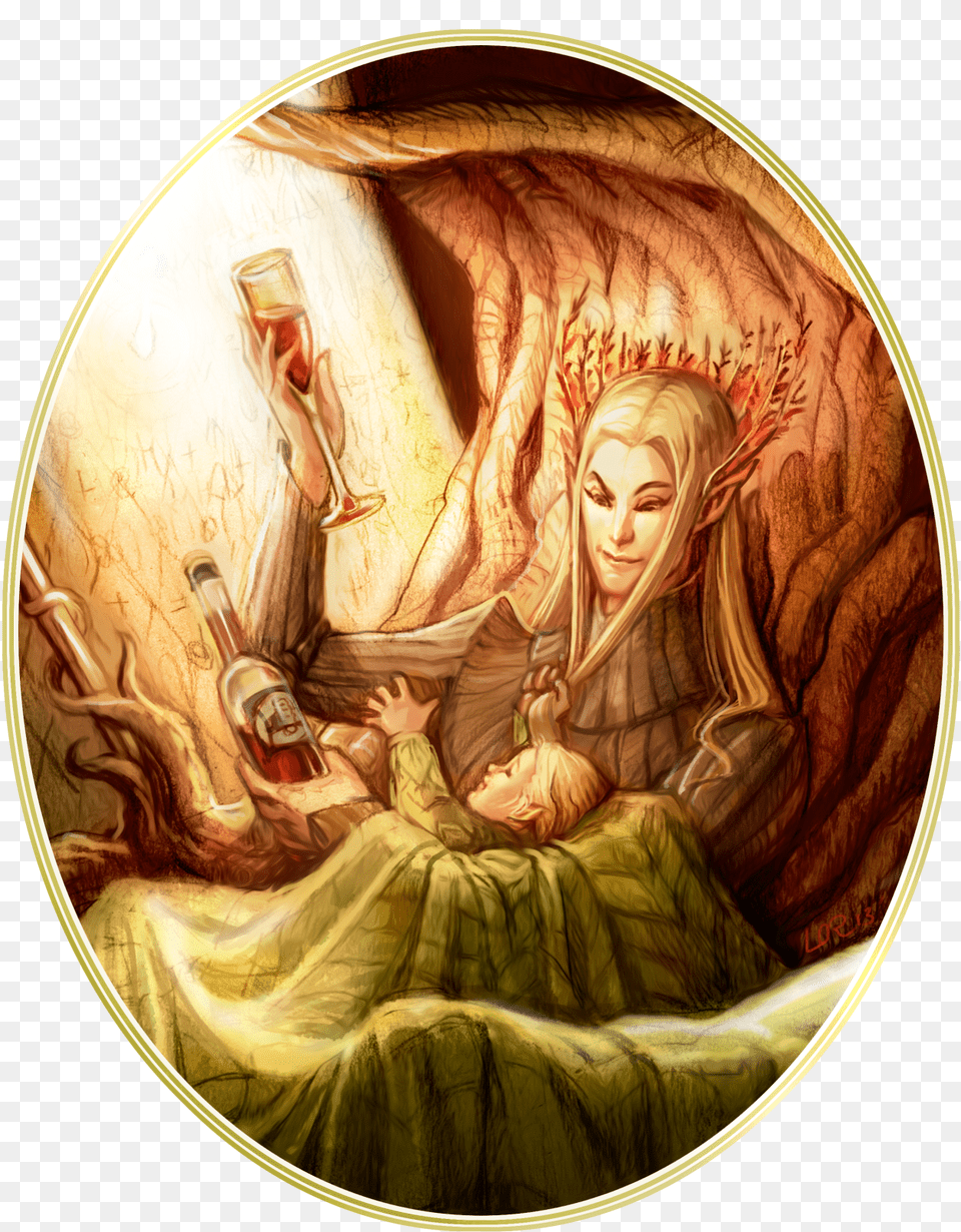 Did A Doodle Of Thranduil And Legolas In The Nursery Legolas Thranduil And Elrond, Photography, Adult, Bride, Face Png Image