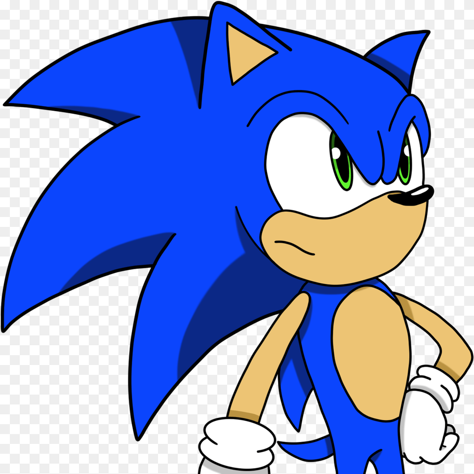 Did A Redraw Of Sonic From The First Sonic And The Cartoon, Baby, Person, Face, Head Png Image