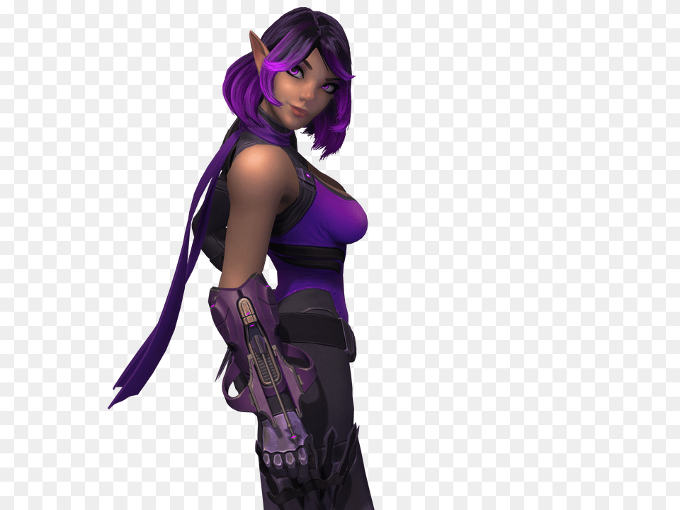 Did Anybody Notice Skyes Wrist Crossbow Is Different, Adult, Purple, Person, Woman Free Png