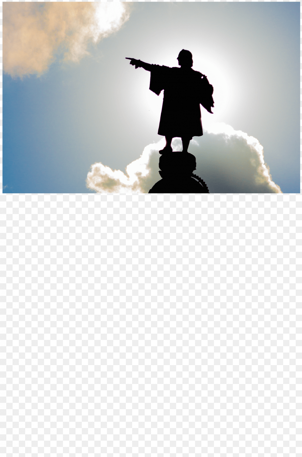 Did Christopher Columbus Spark The Anthropocene Monument To Columbus, Weapon, Firearm, Silhouette, Person Free Png