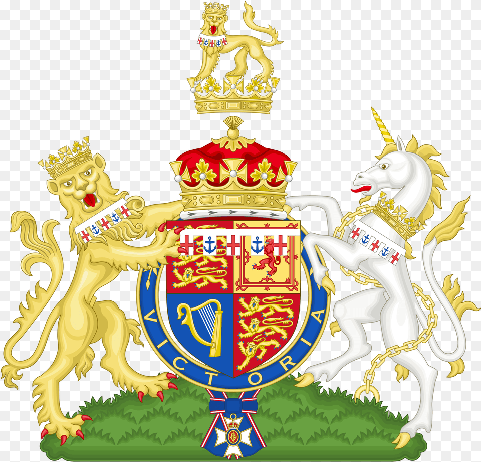 Did The British Royal Family Fence Royal Coat Of Arms, Emblem, Symbol, Animal, Horse Png Image