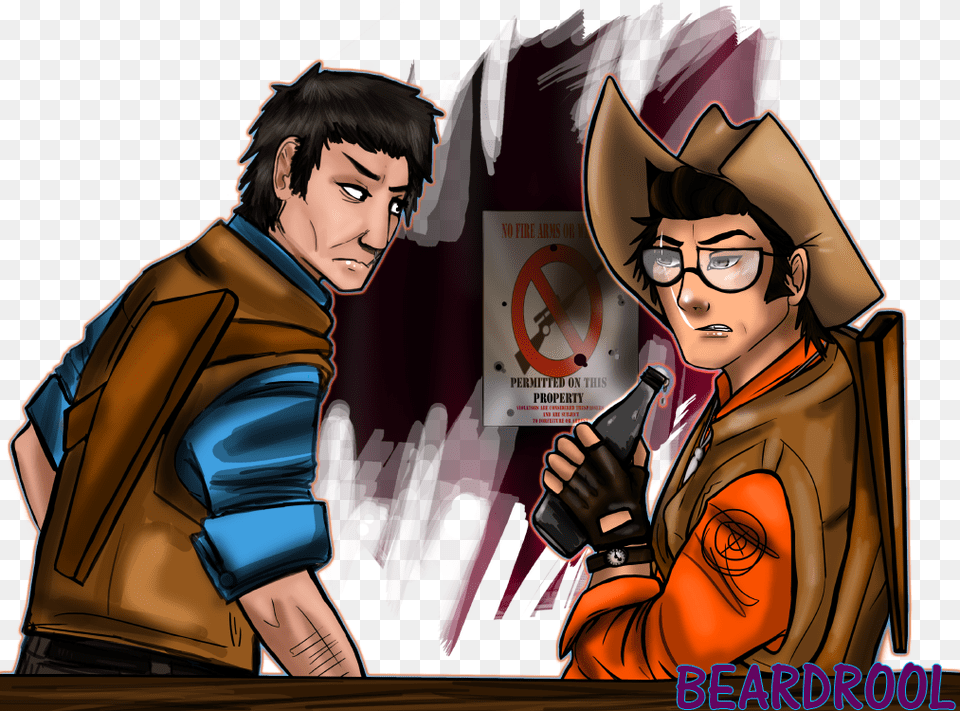 Did This Lovely Of Tf2 Sniper And Commissioners, Book, Comics, Publication, Woman Png