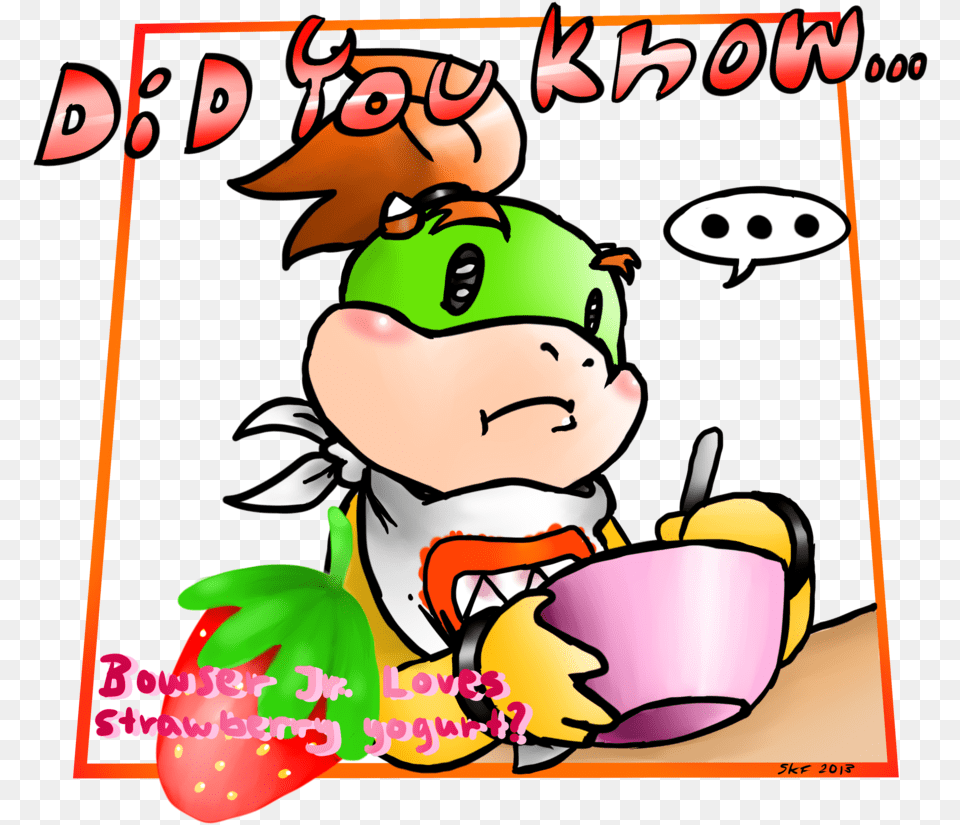 Did You Know By Screekeedee Cute Bowser Jr Fanart, Cream, Dessert, Food, Ice Cream Png Image