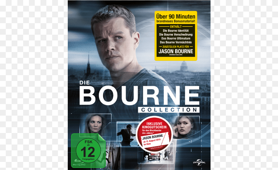 Die Bourne Collection Blu Ray Fr 2999 Bluray Bourne Ultimate Collection Blu Ray, Advertisement, Publication, Poster, Adult Free Png