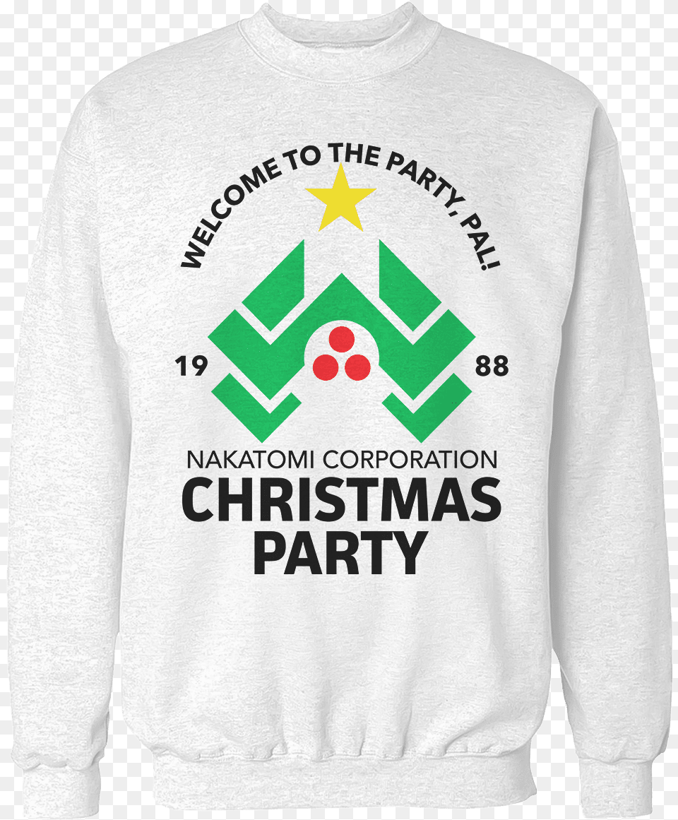 Die Hard Christmas Party Sweater, Clothing, Hoodie, Knitwear, Sweatshirt Png Image
