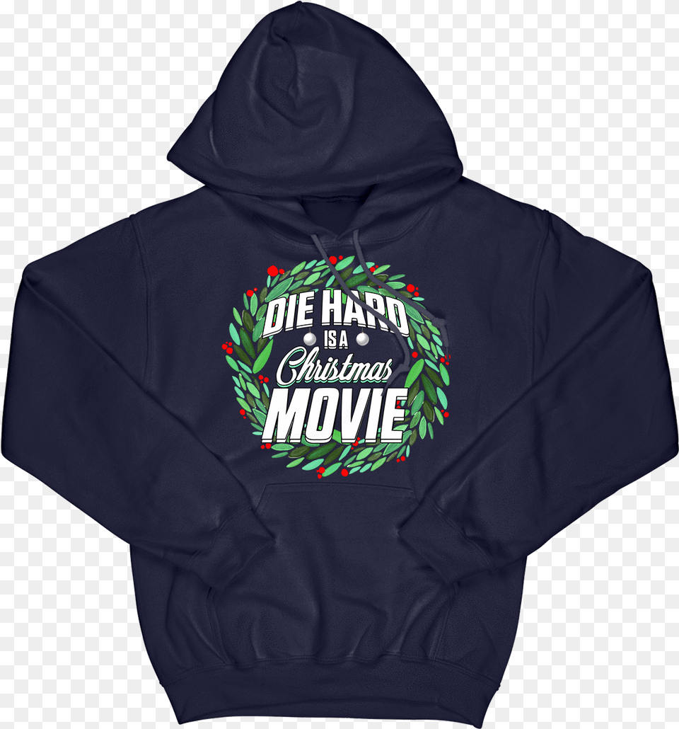 Die Hard Is A Christmas Movie Hoodie Hoodie, Clothing, Hood, Knitwear, Sweater Free Transparent Png