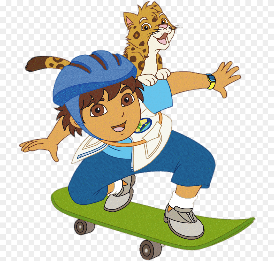 Diego On Skateboard Go Diego Go Skateboard, Baby, Person, Face, Head Free Transparent Png