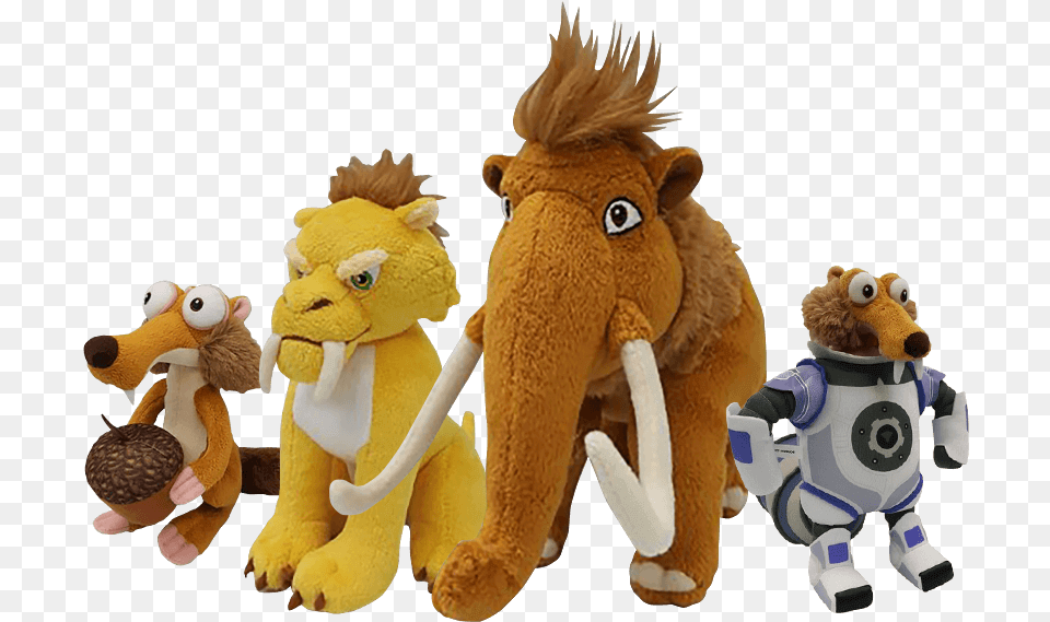 Diego Sid Manny And Scrat The Hilarious Animated Stuffed Toy, Plush, Teddy Bear Png