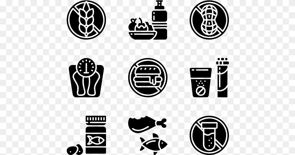 Diet And Nutrition Free E Learning Icon, Gray Png