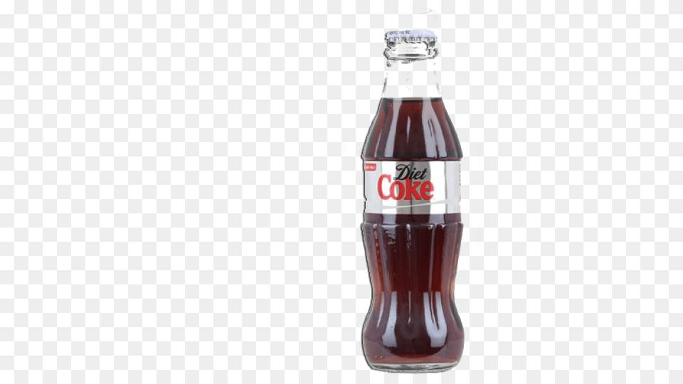 Diet Coke Bottle Glass, Beverage, Soda, Cosmetics, Perfume Png Image
