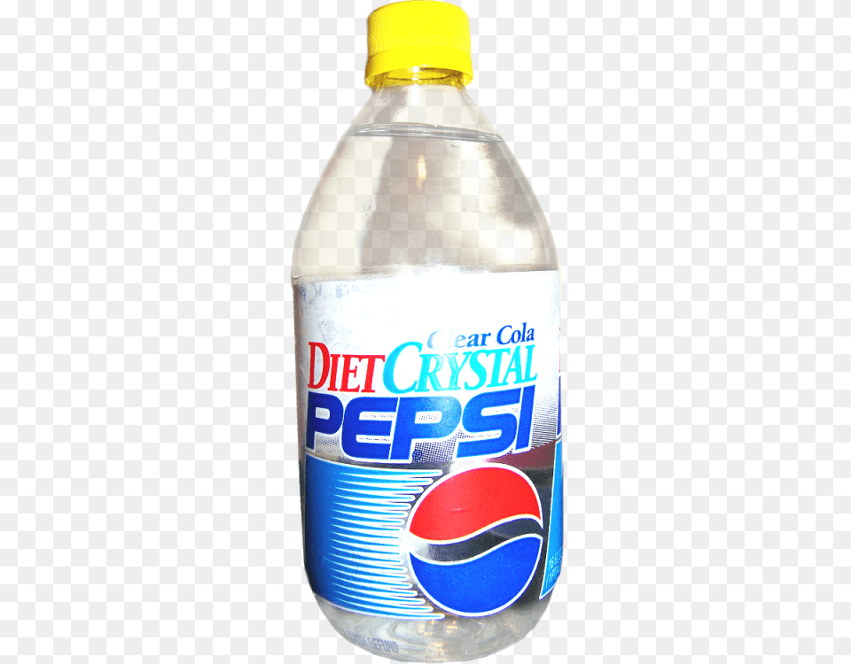 Diet Crystal Pepsi Glass Bottle Nutrition, Beverage, Pop Bottle, Soda, Shaker Free Transparent Png