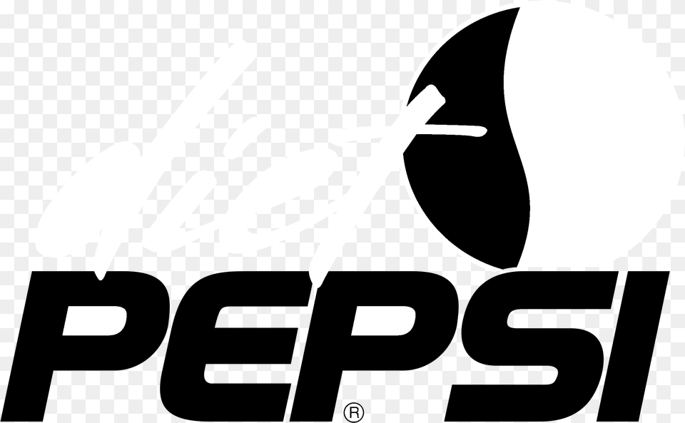Diet Pepsi Logo Black And White Pepsi, Handwriting, Text, Animal, Fish Free Png Download