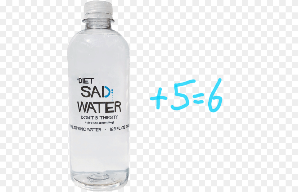 Diet Sad Water 16 Oz Diet Water, Bottle, Water Bottle, Beverage, Mineral Water Png