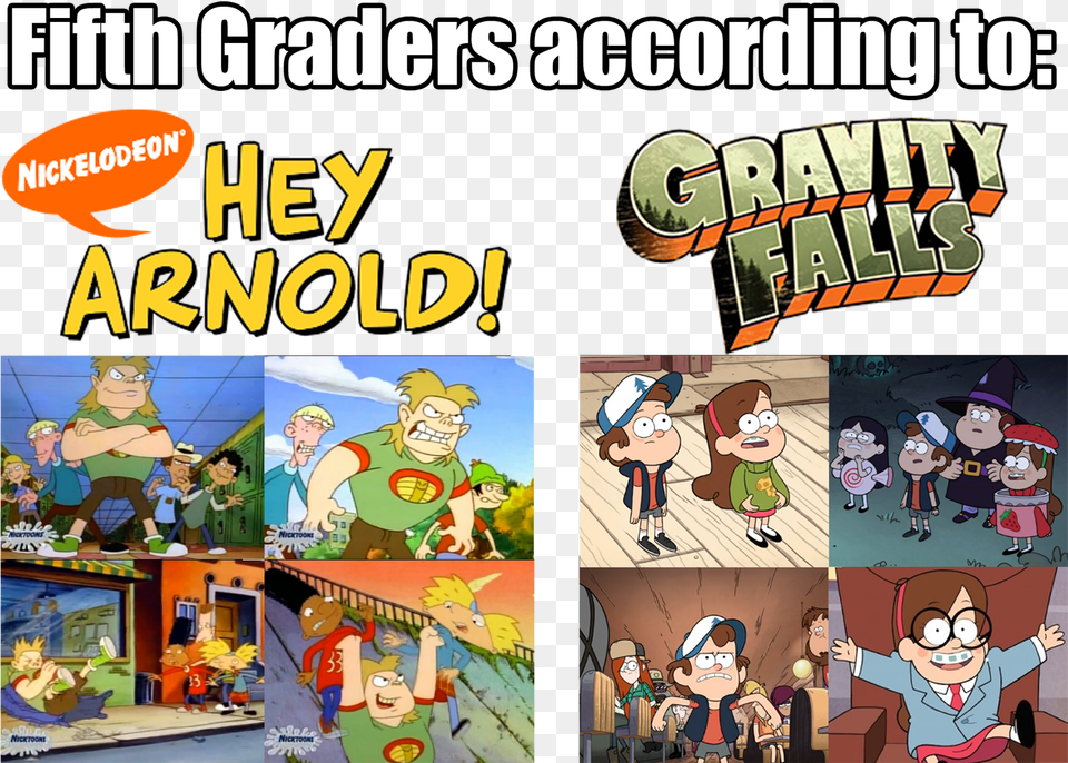 Differences In Art Styles Hey Arnold Gravity Falls, Book, Comics, Publication, Baby Free Png Download