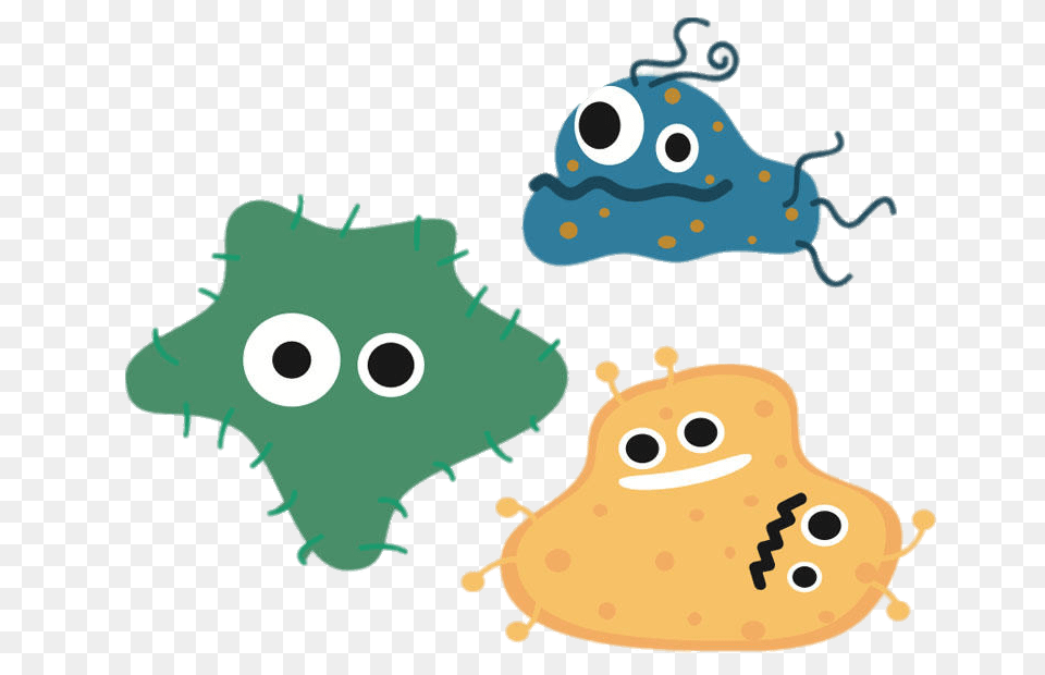 Different Bacteria Cartoon Transparent, Applique, Pattern, Animal, Reptile Free Png Download