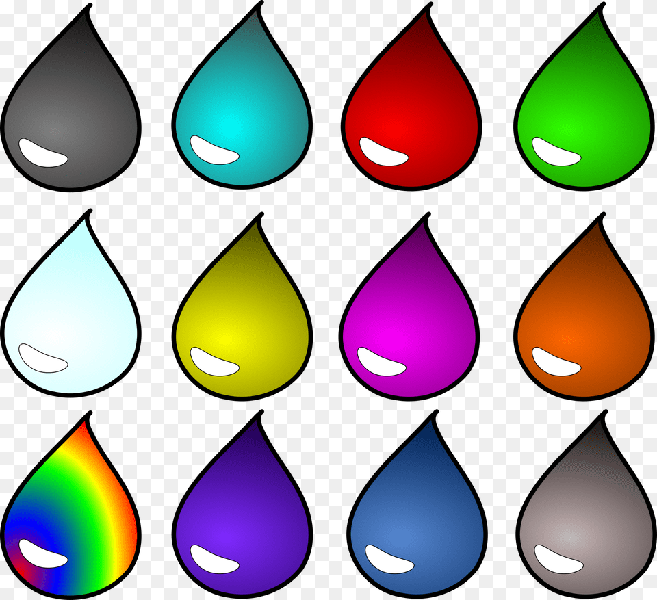 Different Color Water Drops Clipart Different Colored Water Droplets, Art, Droplet, Lighting, Graphics Free Png Download