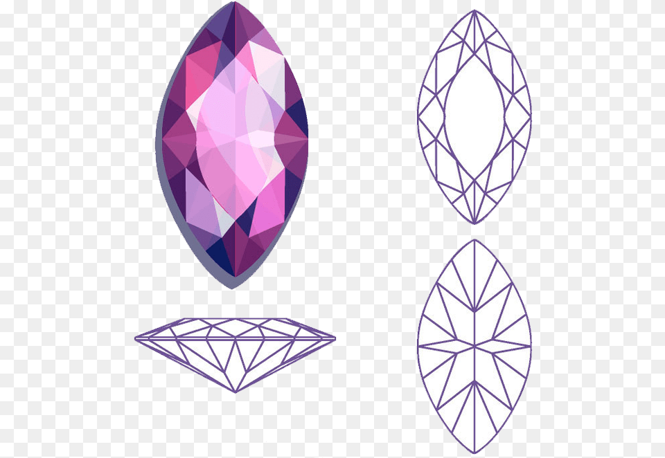 Different Diamond Shapes Outline, Accessories, Gemstone, Jewelry, Crystal Free Png