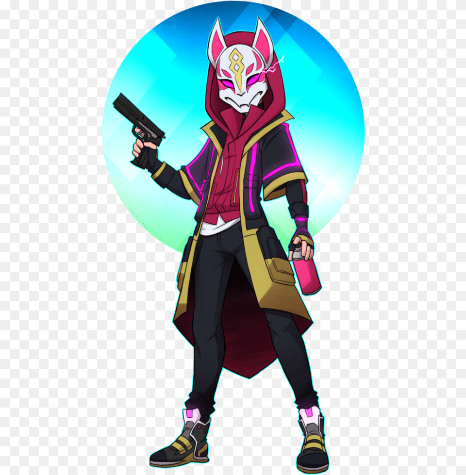 Different Forms Of Art Character Concept Character Fortnite Drift Fanart, Book, Publication, Comics, Person Free Png