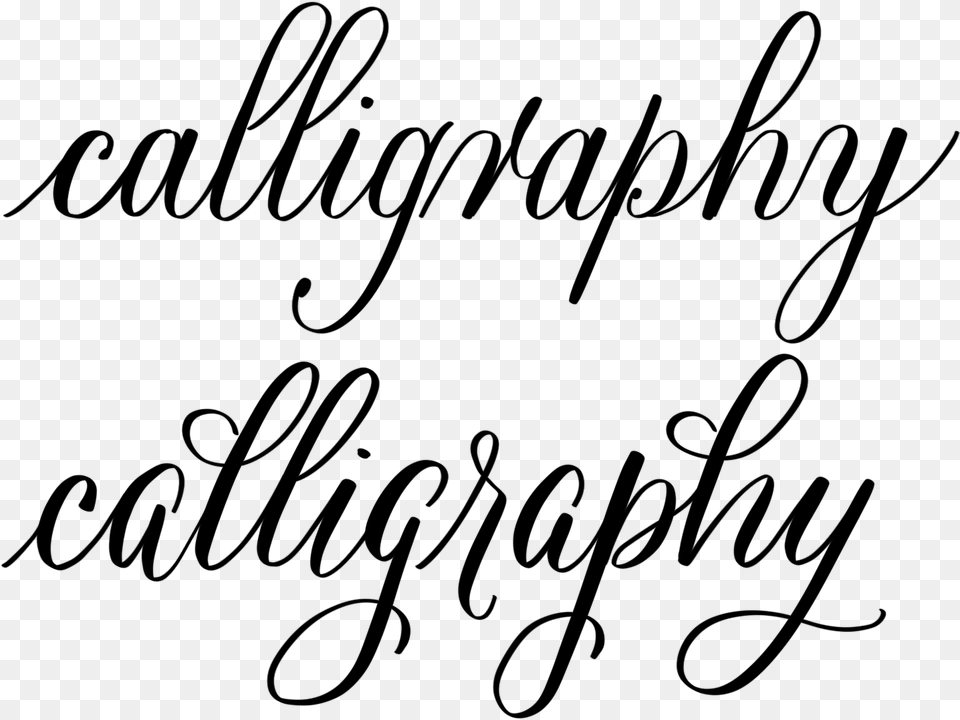 Different Kinds Of Calligraphy Words, Gray Free Png