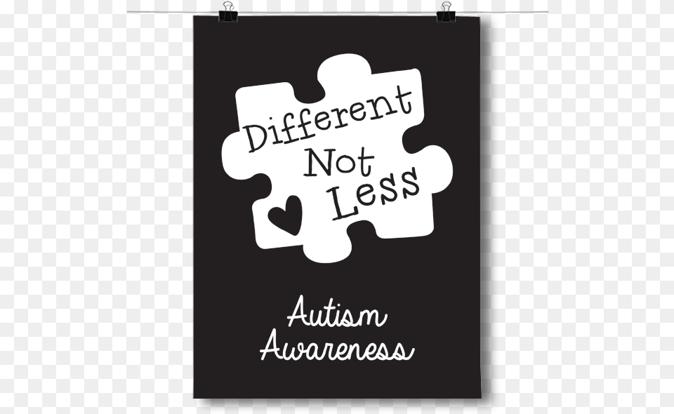 Different Not Less Inspired Posters Different Not Less Black Autism Free Png Download