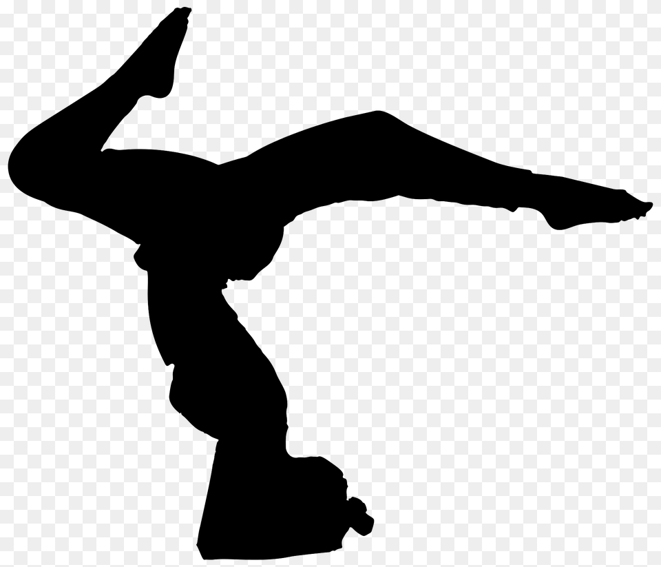 Difficult Yoga Exercice, Silhouette, Person Png