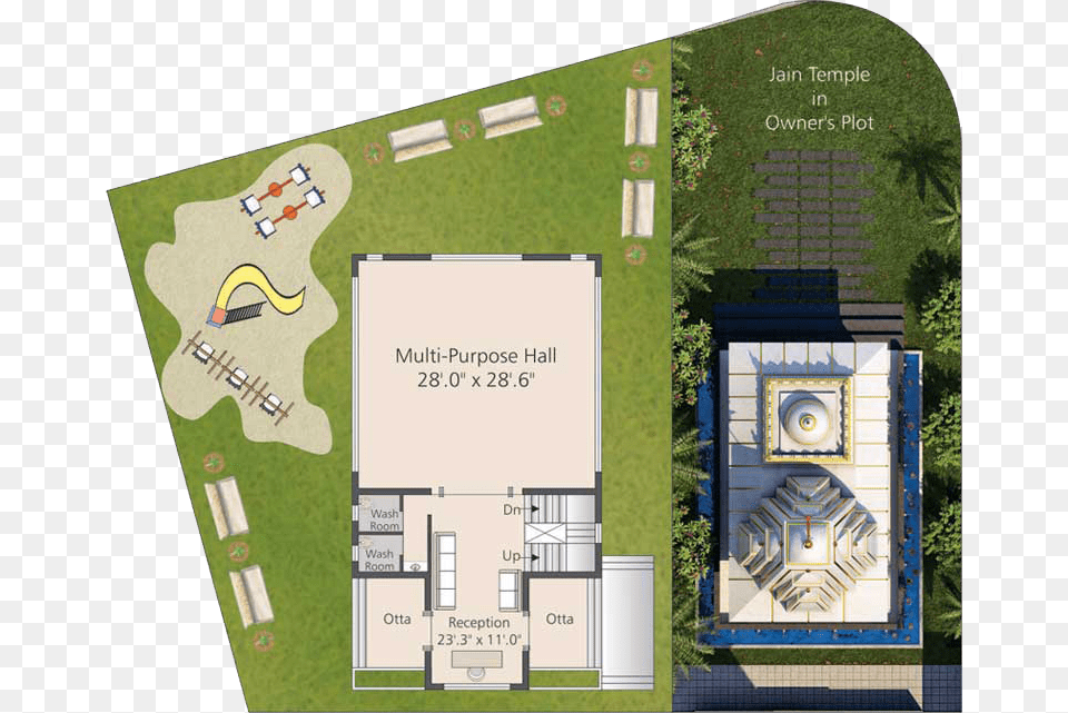 Digamber Jain Temple Layout Building Top View, Plot, Plan, Diagram, Chart Free Transparent Png