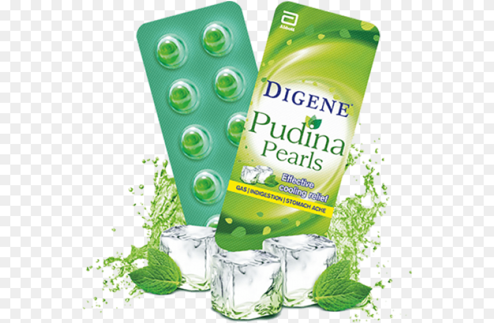 Digene Pudina Pearls, Alcohol, Beverage, Cocktail, Herbs Png Image