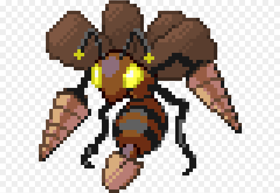 Diggersbee Tho 1st Gen Pokemon Pixel Art, Animal, Bee, Insect, Invertebrate Free Png